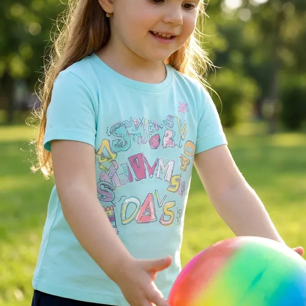 Blue_Cotton_T-Shirt_Shorts_Set_For_Girls