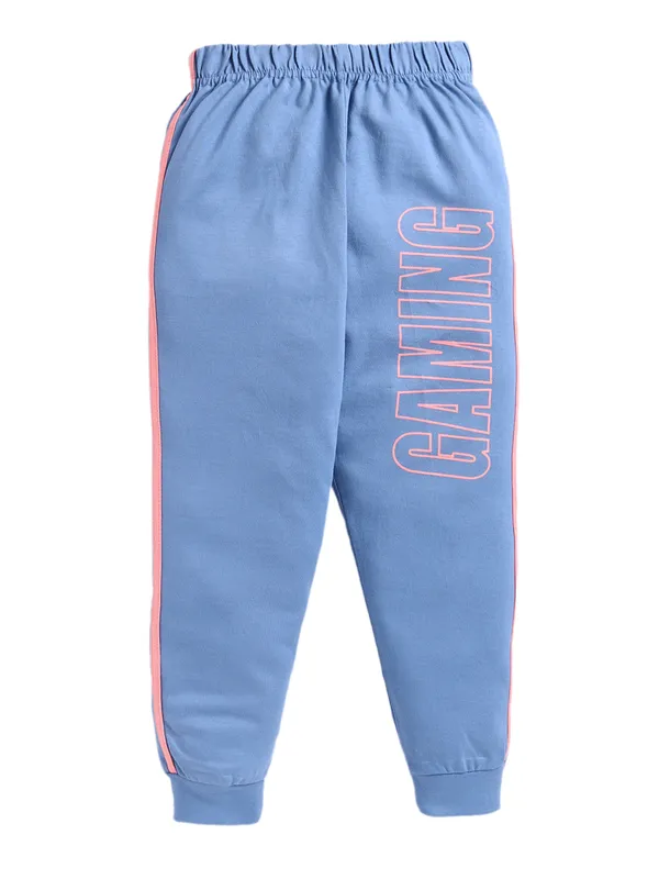 Peach_And_Grey_Cotton_T-Shirt_Track_Pant_Joggers_Set_For_Boys