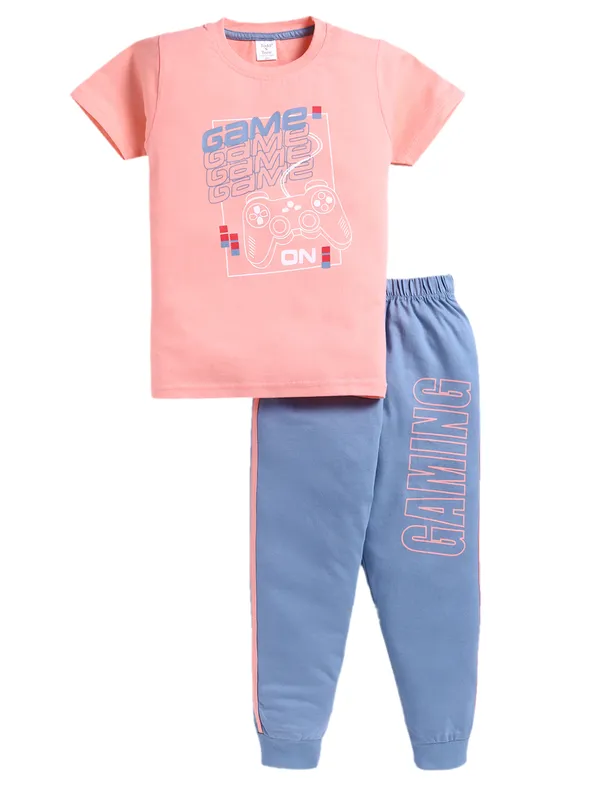 Peach_And_Grey_Cotton_T-Shirt_Track_Pant_Joggers_Set_For_Boys