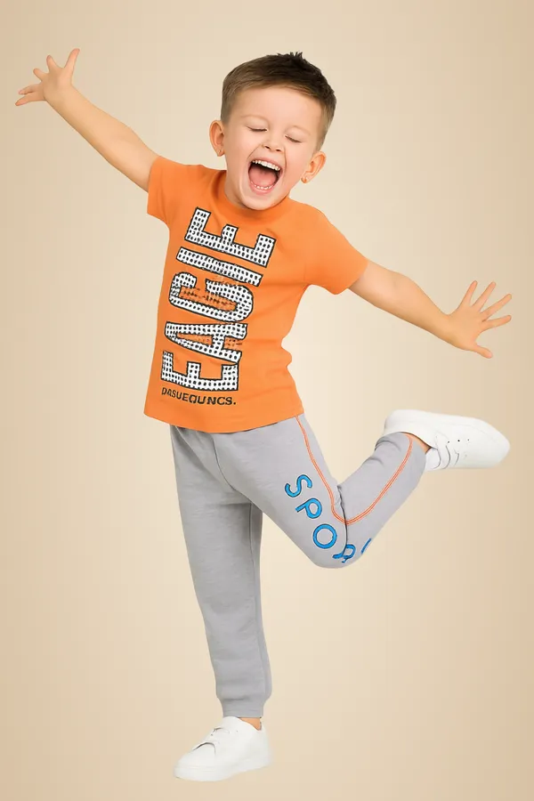 Peach_And_Grey_Cotton_T-Shirt_Track_Pant_Joggers_Set_For_Boys
