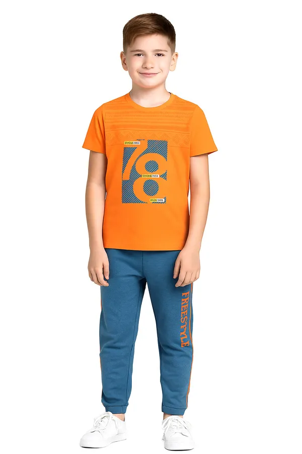 Orange_And_Blue_Cotton_T-Shirt_Track_Pant_Joggers_Set_For_Boys