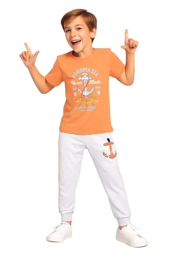 Peach_And_Grey_Cotton_T-Shirt_Track_Pant_Joggers_Set_For_Boys