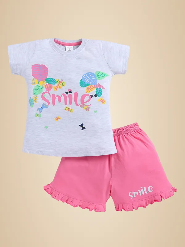 Grey_And_Pink_Cotton_T-Shirt_Shorts_Set_For_Girls