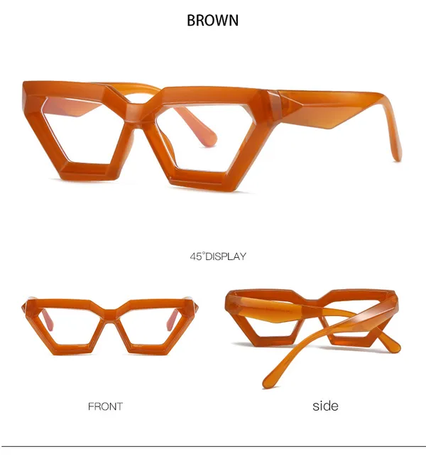 Brown_Geometric_Pentagon_Frame_Sunglasses