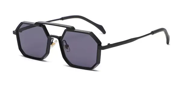 Black_Geometric_Hexagon_Frame_Sunglasses_Metal_With_Dark_Lenses