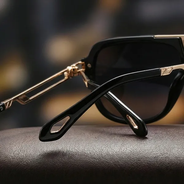 Gold_And_Black_Stylish_Aviator_Sunglasses_With_Metal_Frame_And_Accents