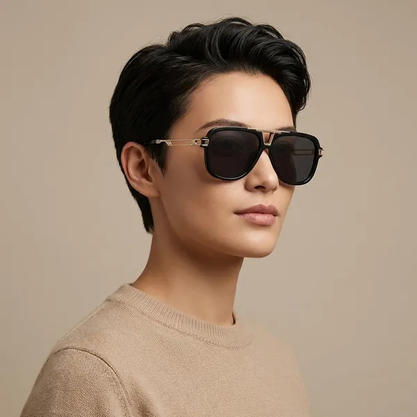 Gold_And_Black_Stylish_Aviator_Sunglasses_With_Metal_Frame_And_Accents