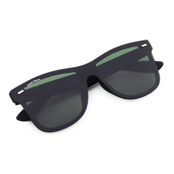 Green_Flat_Top_Oversized_Square_Sunglasses_With_Lenses_Frame