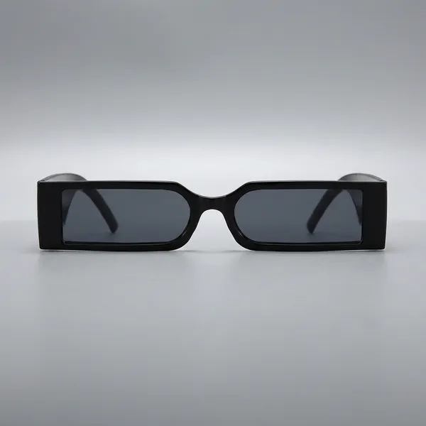 Black_Rectangular_Retro_Sunglasses_Frame_With_Dark_Lenses