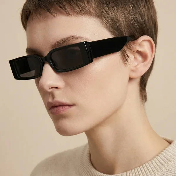Black_Rectangular_Retro_Sunglasses_Frame_With_Dark_Lenses