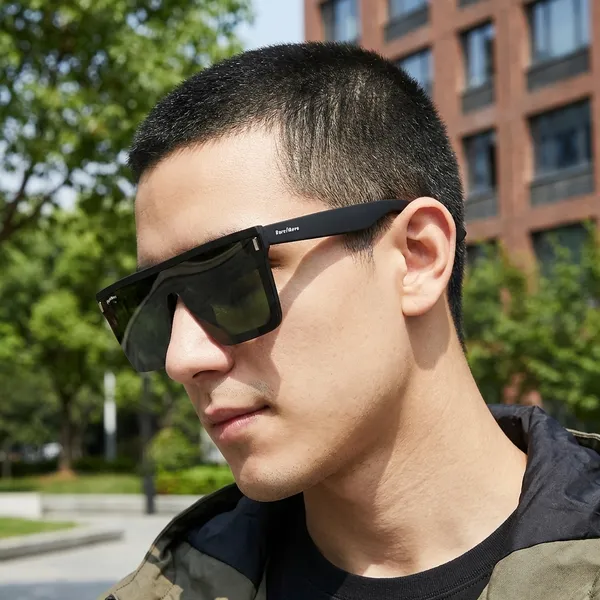 Green_&_Black_Flat_Top_Oversized_Square_Sunglasses_With_Lenses_Frame