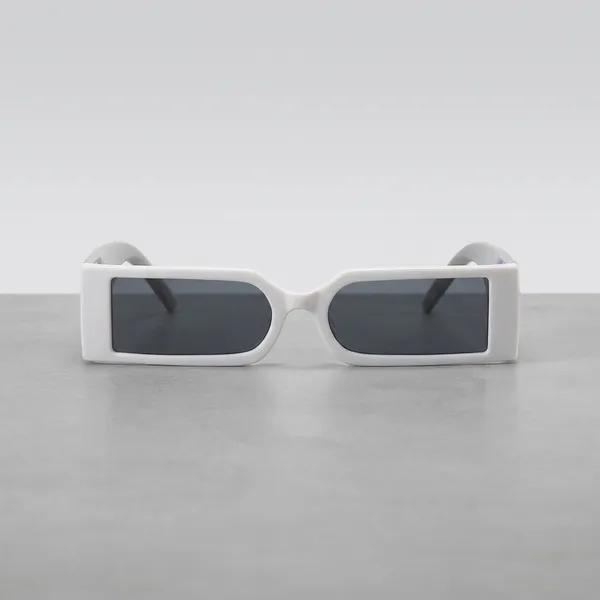 White_Rectangular_Sunglasses_With_Tinted_Lenses