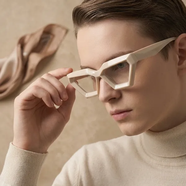 Beige_Beige_Geometric_Cat_Eye_Sunglasses_Frame