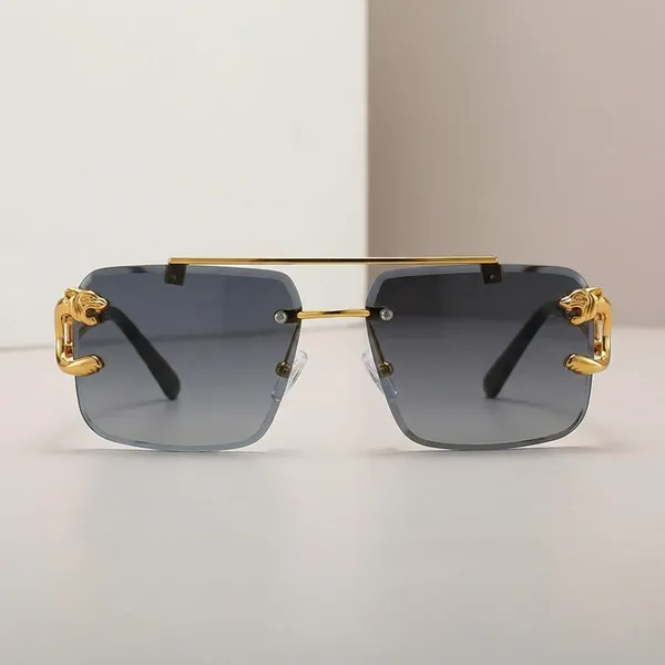 Blue_Luxury_Rimless_Square_Sunglasses_With_Frame_And_Tinted_Lenses