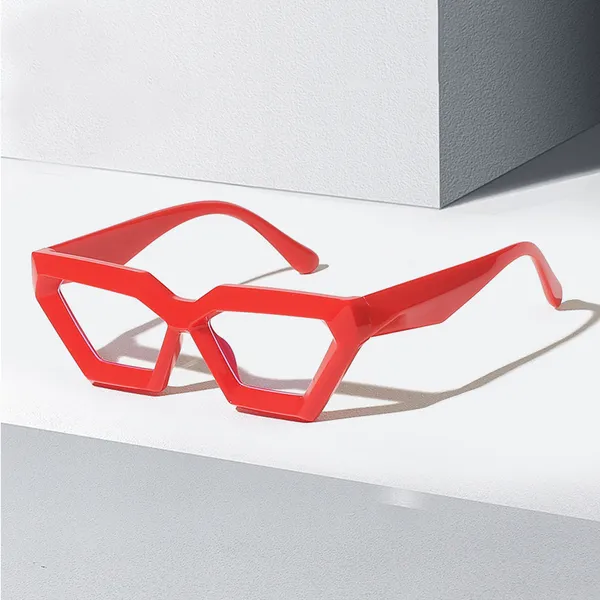 Red_Trendy_Geometric_Red_Frame_Clear_Lens_Fashion_Sunglasses
