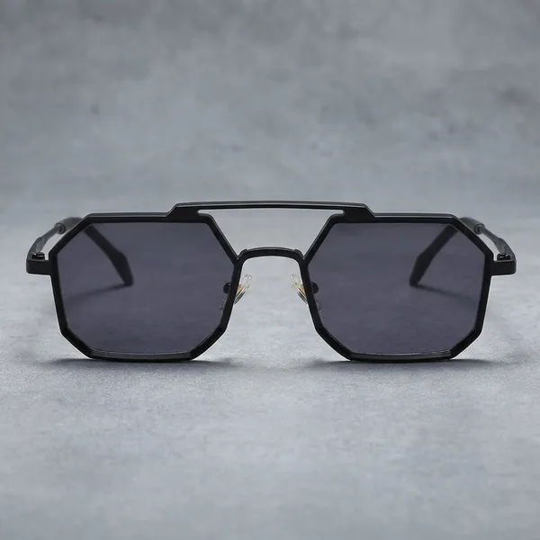 Black_Geometric_Hexagon_Frame_Sunglasses_Metal_With_Dark_Lenses