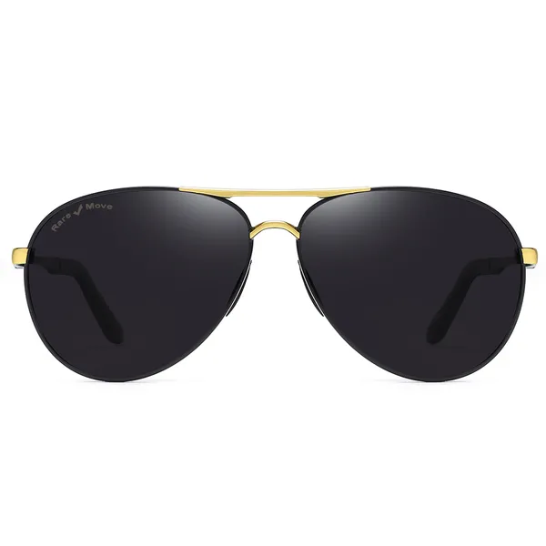 Gold_And_Black_Polarized_Aviator_Sunglasses_With_And_Frame