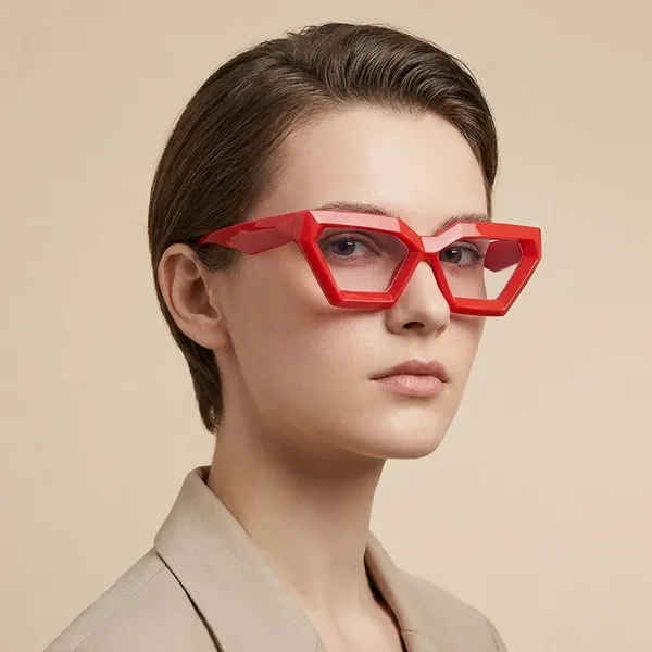 Red_Trendy_Geometric_Red_Frame_Clear_Lens_Fashion_Sunglasses