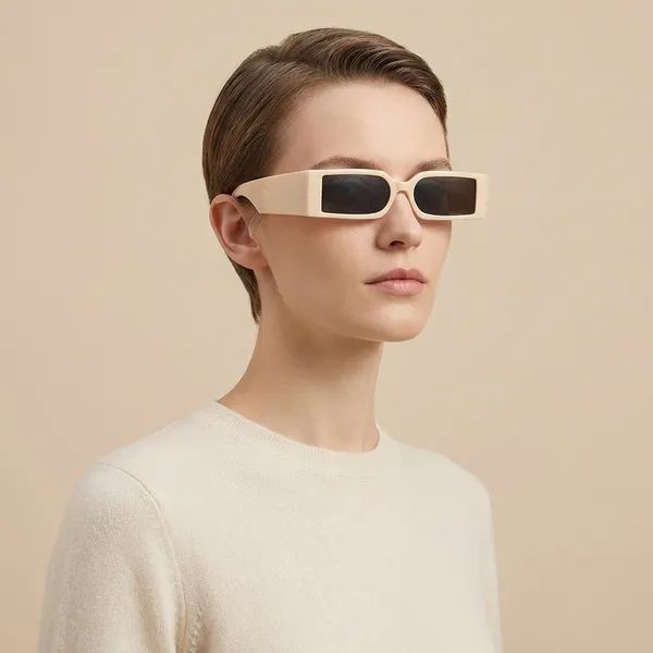 Beige_Retro_Rectangle_Sunglasses_Beige_Frame_With_Dark_Lenses