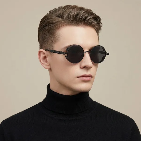 Black_Vintage_Round_Steampunk_Sunglasses_With_Side_Shields