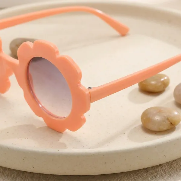orange_Flower_Shaped_Kids_Sunglasses