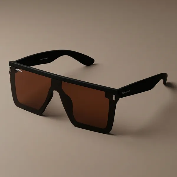 Brown_Oversized_Square_Frame_Flat_Top_Sunglasses_Unisex_Retro_Style_Shades
