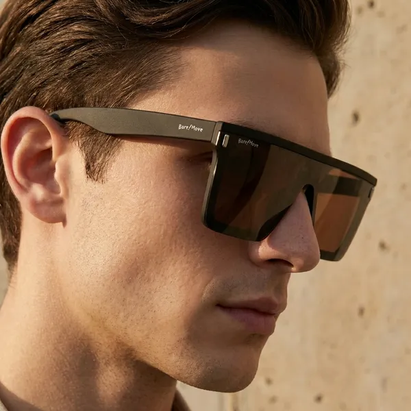 Brown_Oversized_Square_Frame_Flat_Top_Sunglasses_Unisex_Retro_Style_Shades