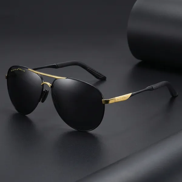 Gold_And_Black_Polarized_Aviator_Sunglasses_With_And_Frame