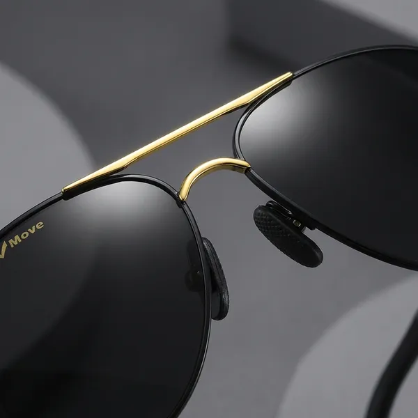 Gold_And_Black_Polarized_Aviator_Sunglasses_With_And_Frame