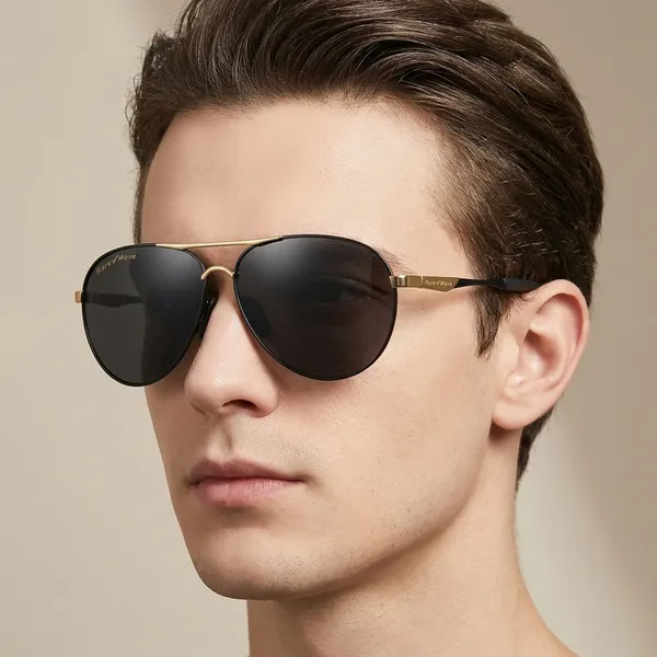Gold_And_Black_Polarized_Aviator_Sunglasses_With_And_Frame