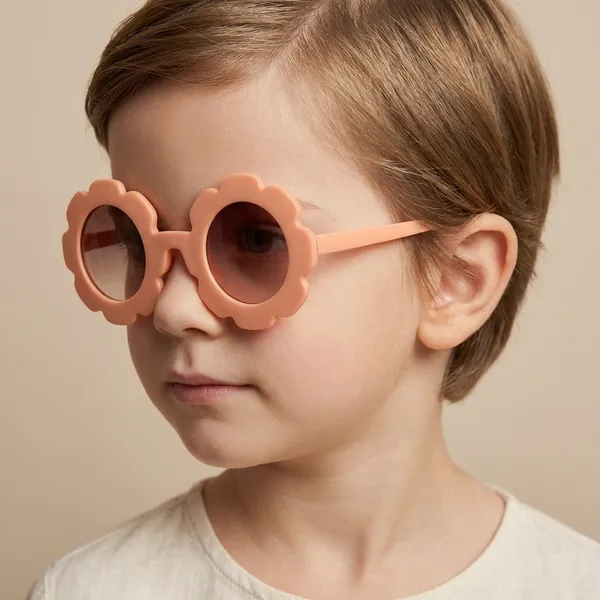 orange_Flower_Shaped_Kids_Sunglasses