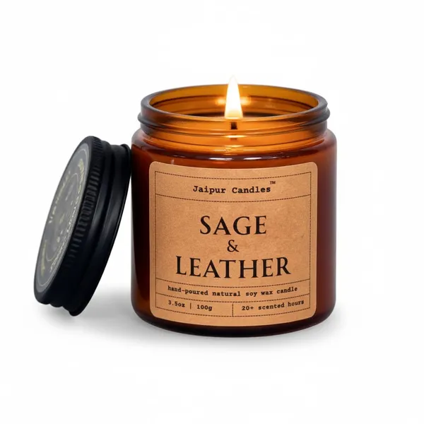 Sage_&_Leather_Aromatherapy_Scented_Candle