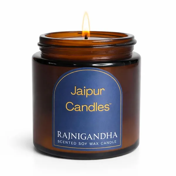 Rajnigandha_Amber_Jar_Soy_Wax_Candle