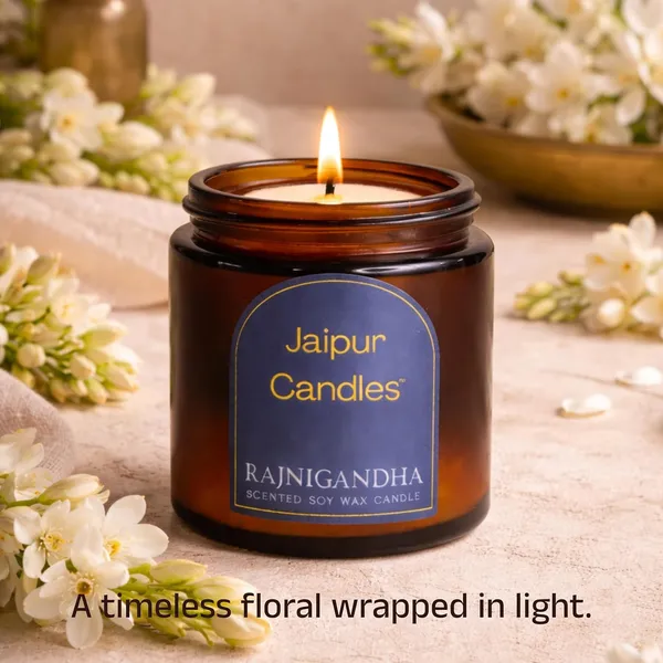 Rajnigandha_Amber_Jar_Soy_Wax_Candle