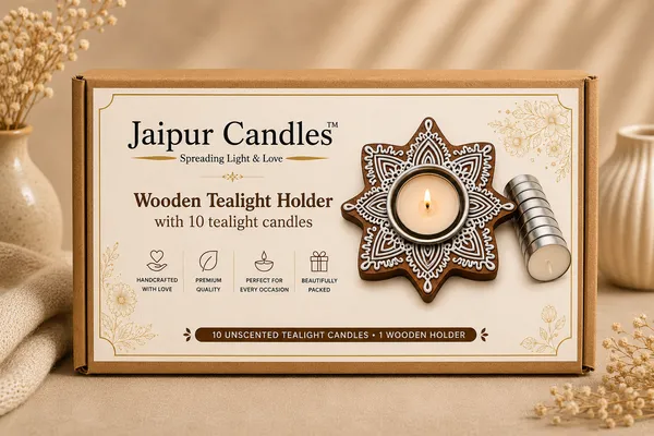 Jaipur_Candles_Wooden_Tealight_Candle_Holder_with_10_Unscented_Tealight_Candles
