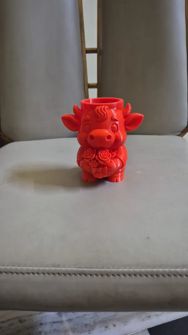 Red_Decorative_Bull_Pen_Holder-Metallic_Orange