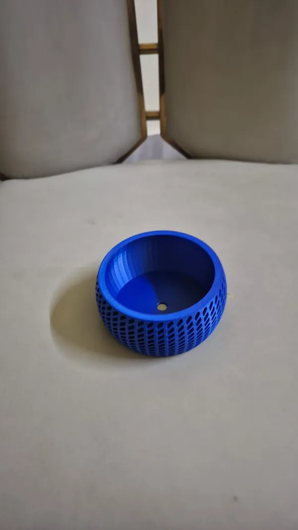3D_Printed_Blue_Plant_Pot
