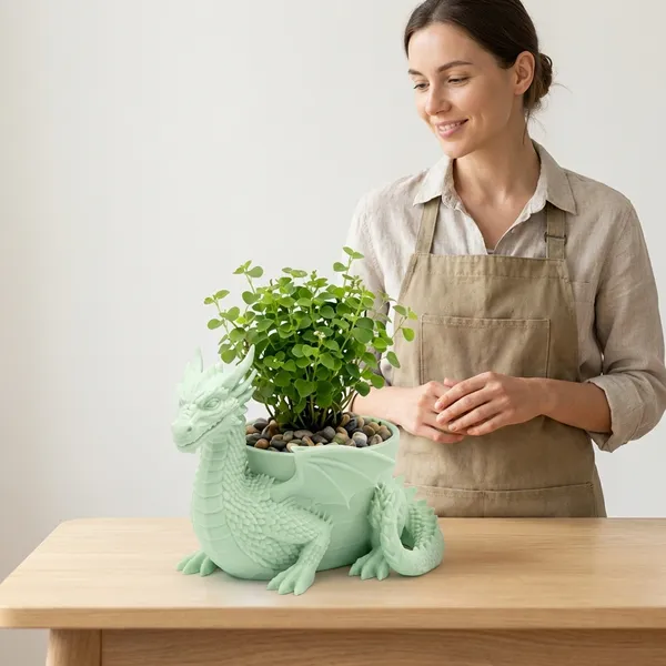 White_Dragon_Planter_-_Glow_In_Dark_Desktop_Plant_Pot_With_Drainage