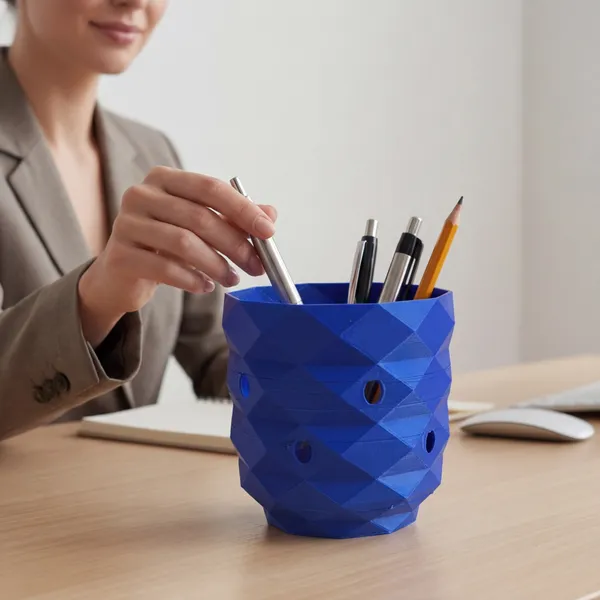 Geometric_Twisted_Spiral_Planter_-_Blue