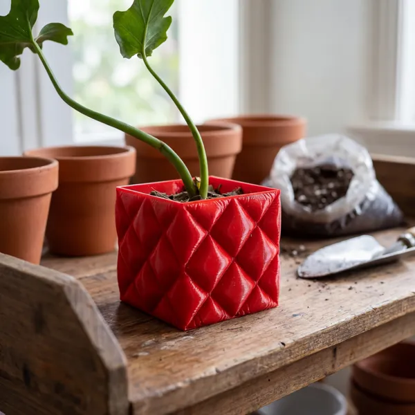 3D_Soft_Cloth_Red_Planter_Pot_-_Modern_Desktop_Succulent_Holder