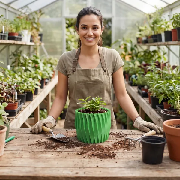 3D_Printed_Twisted_Modern_Planter_Pot_-_Green