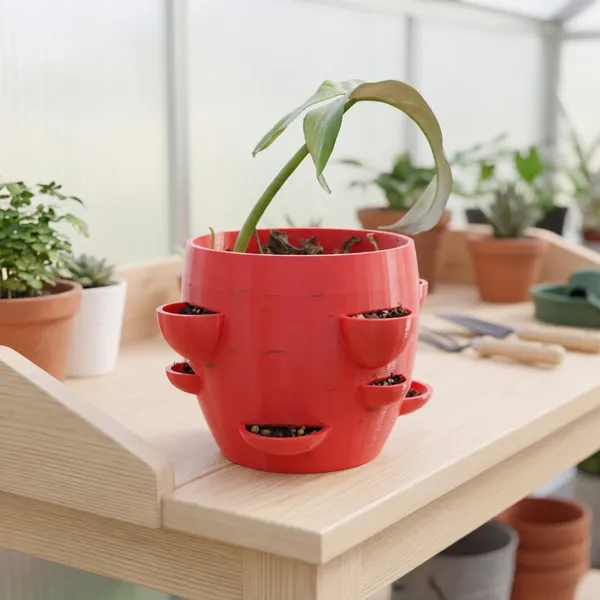 Red_Face_Flower_Planter_Pot_With_Drainage_Holes_-_Creative_Indoor_Plant_Container