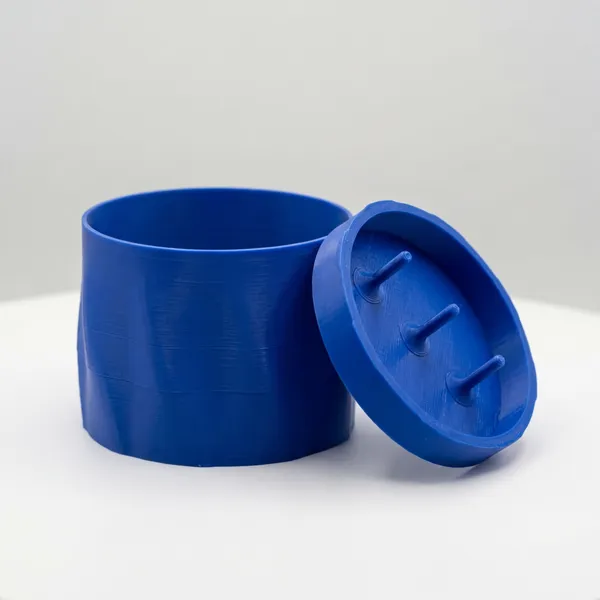 Blue_Cylindrical_Planter_With_Drainage