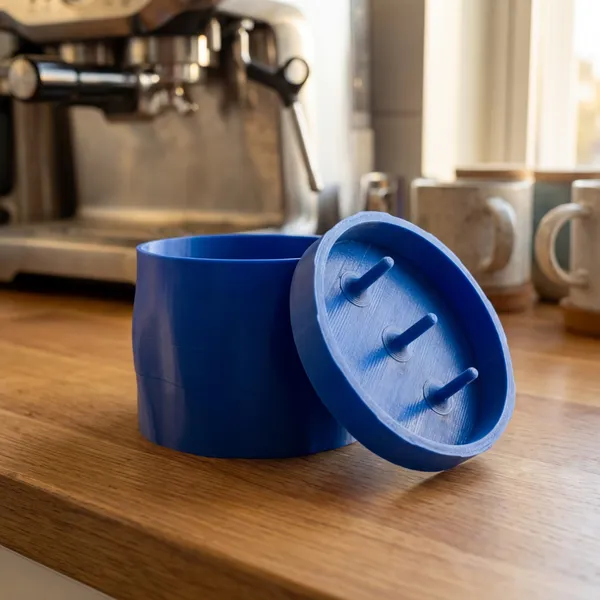 Blue_Cylindrical_Planter_With_Drainage