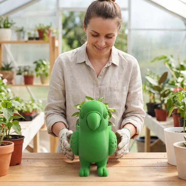 Green_Parrot_Shaped__Planter_Pot