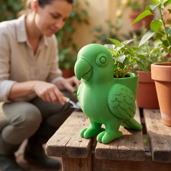 Green_Parrot_Shaped__Planter_Pot