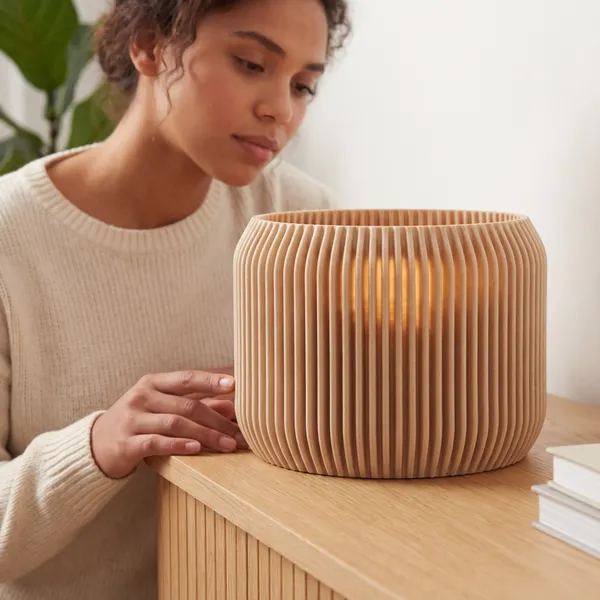 Heart_Planter_-_Peach_Ribbed_Design