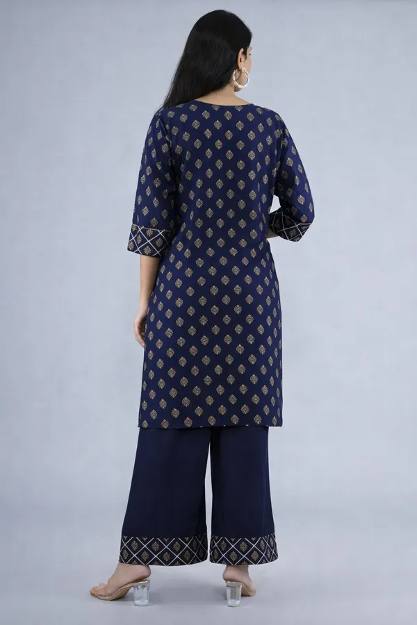 Women_Navy_Blue_Printed_Kurta_with_Palazzo_Set