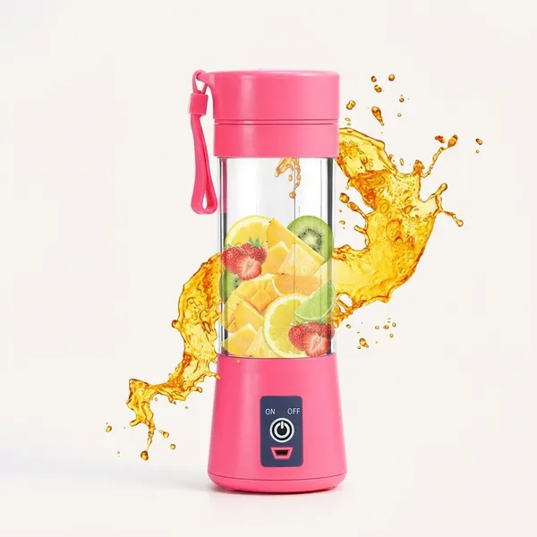 Portable_USB_Rechargeable_Blender_Juicer_-_380ml_Personal_Smoothie_Maker_(Pink)