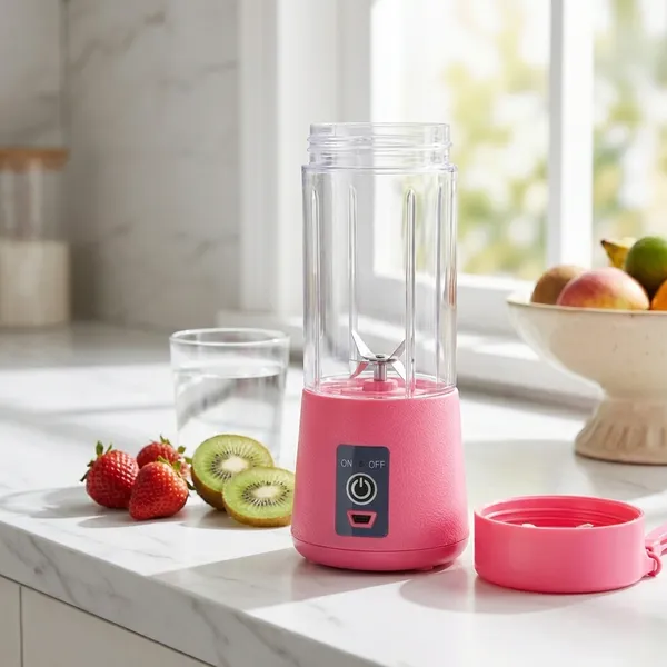 Portable_USB_Rechargeable_Blender_Juicer_-_380ml_Personal_Smoothie_Maker_(Pink)